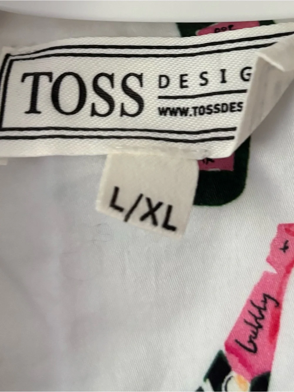 Toss Designs $88 Sleep Tight Champagne Bottle Night Shirt Size L/XL - Picture 7 of 8